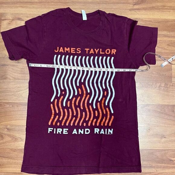 Canvas Bella+Canvas Mens James Taylor Fire & Rain Short Sleeve T-Shirt Medium - Picture 5 of 10